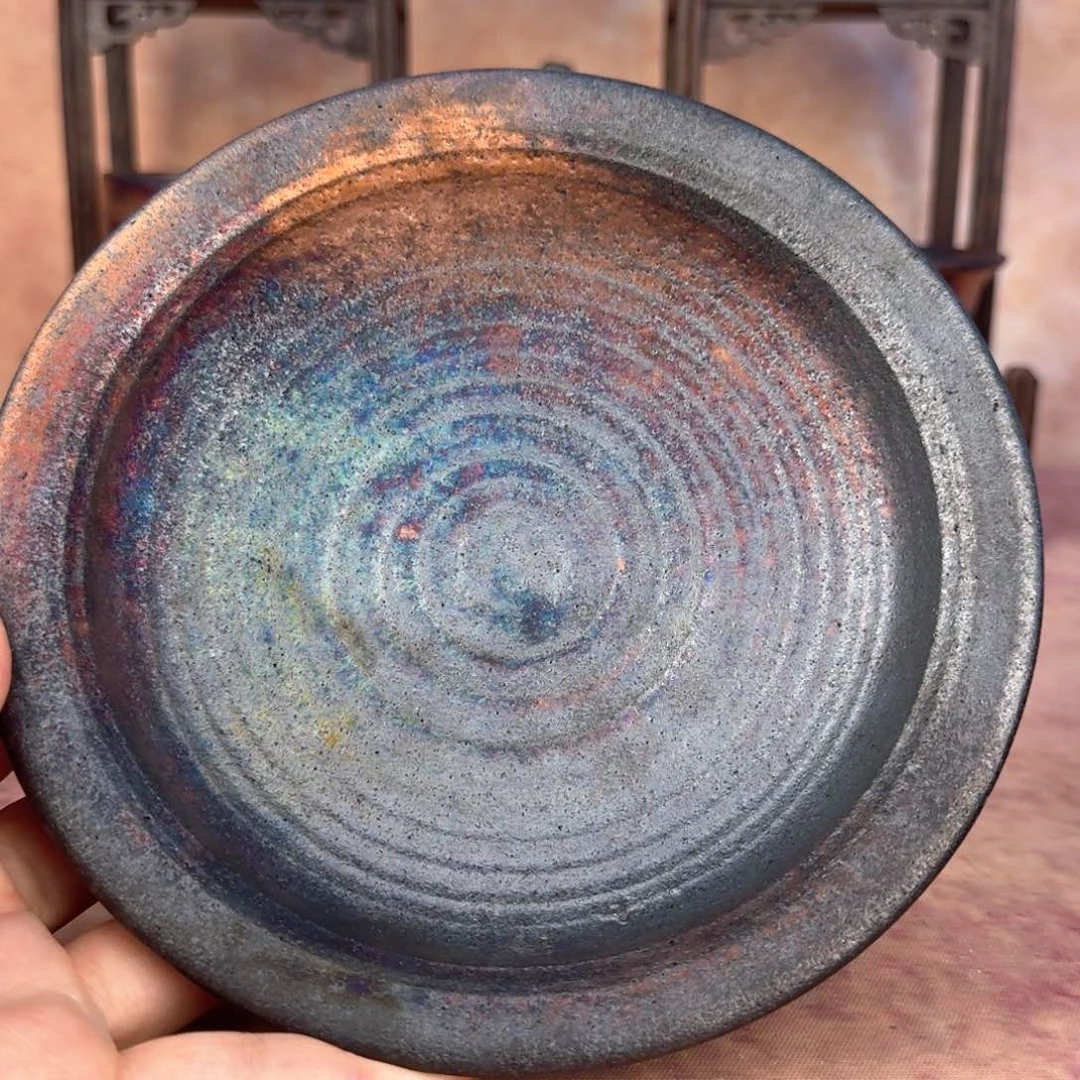 荥经黑砂炸福利窑彩壶承35