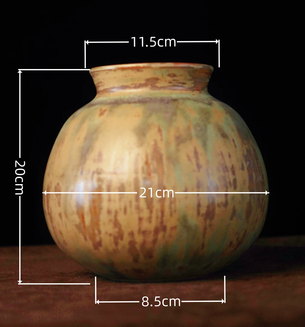 暗黑系侘寂风肌理瓶哑光质感自然水墨状纹理客厅