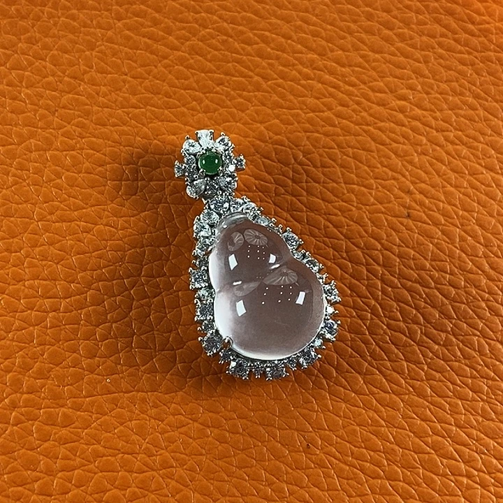 石英质玉银S925镶嵌颈饰