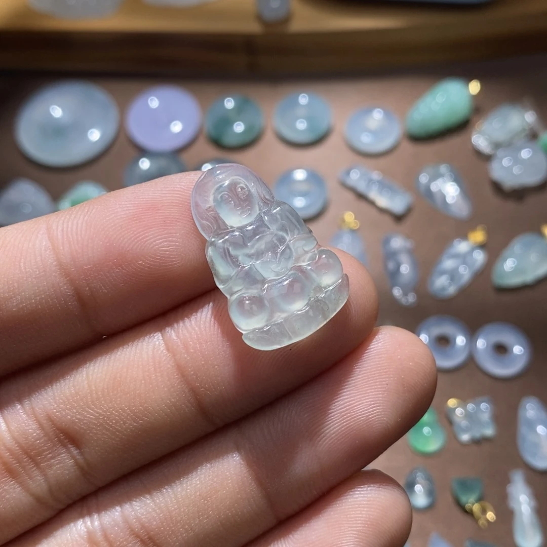 翡翠未镶嵌手链高冰晴观音