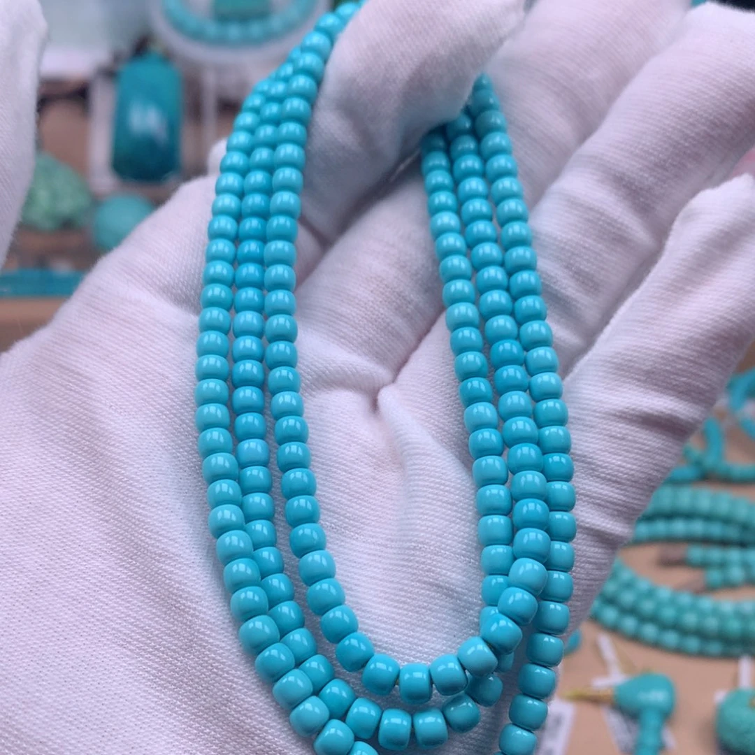 绿松石未镶嵌珠宝奇石4.1mm