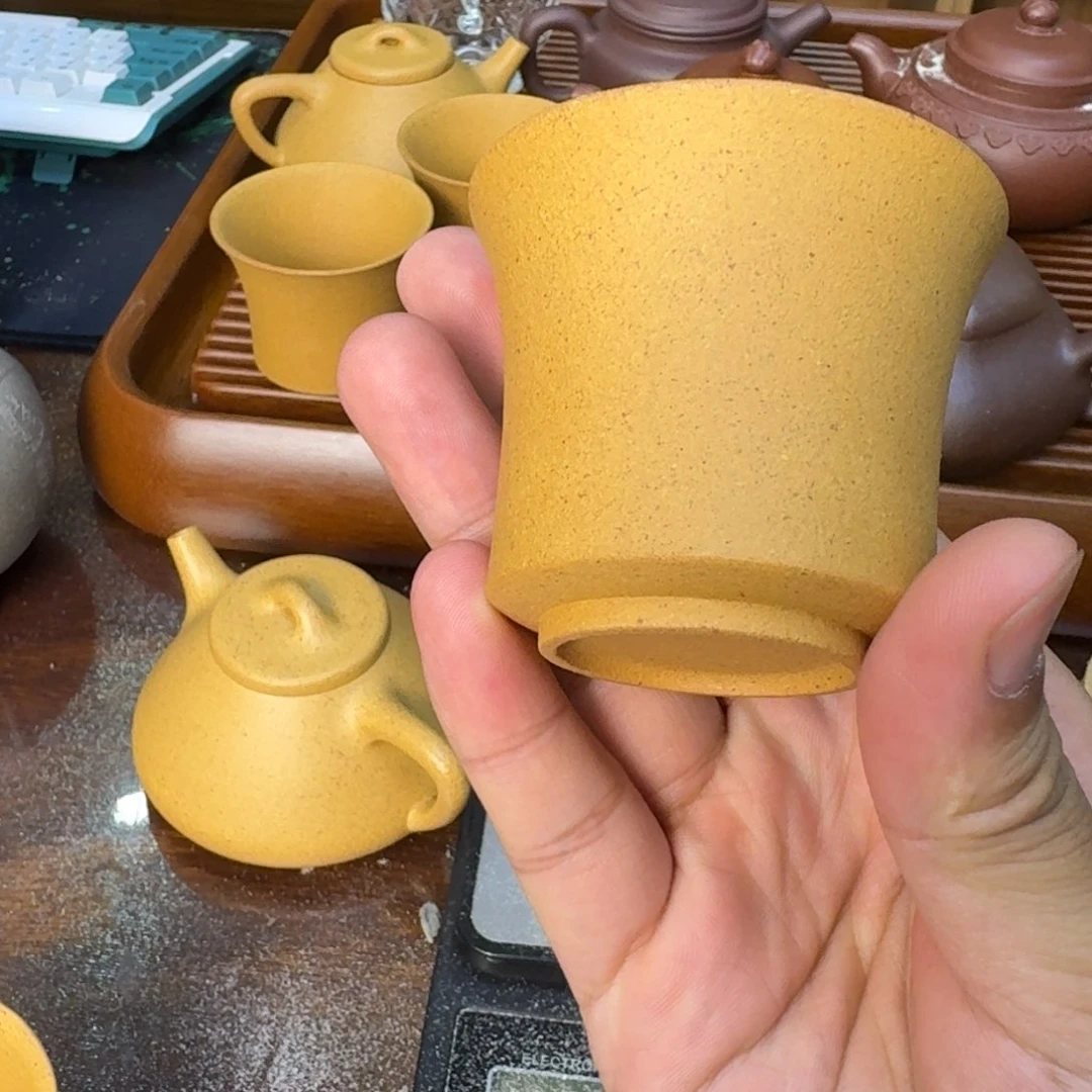 茶壶紫砂黄金段 原矿无添加100cc 半手工 手工泥
