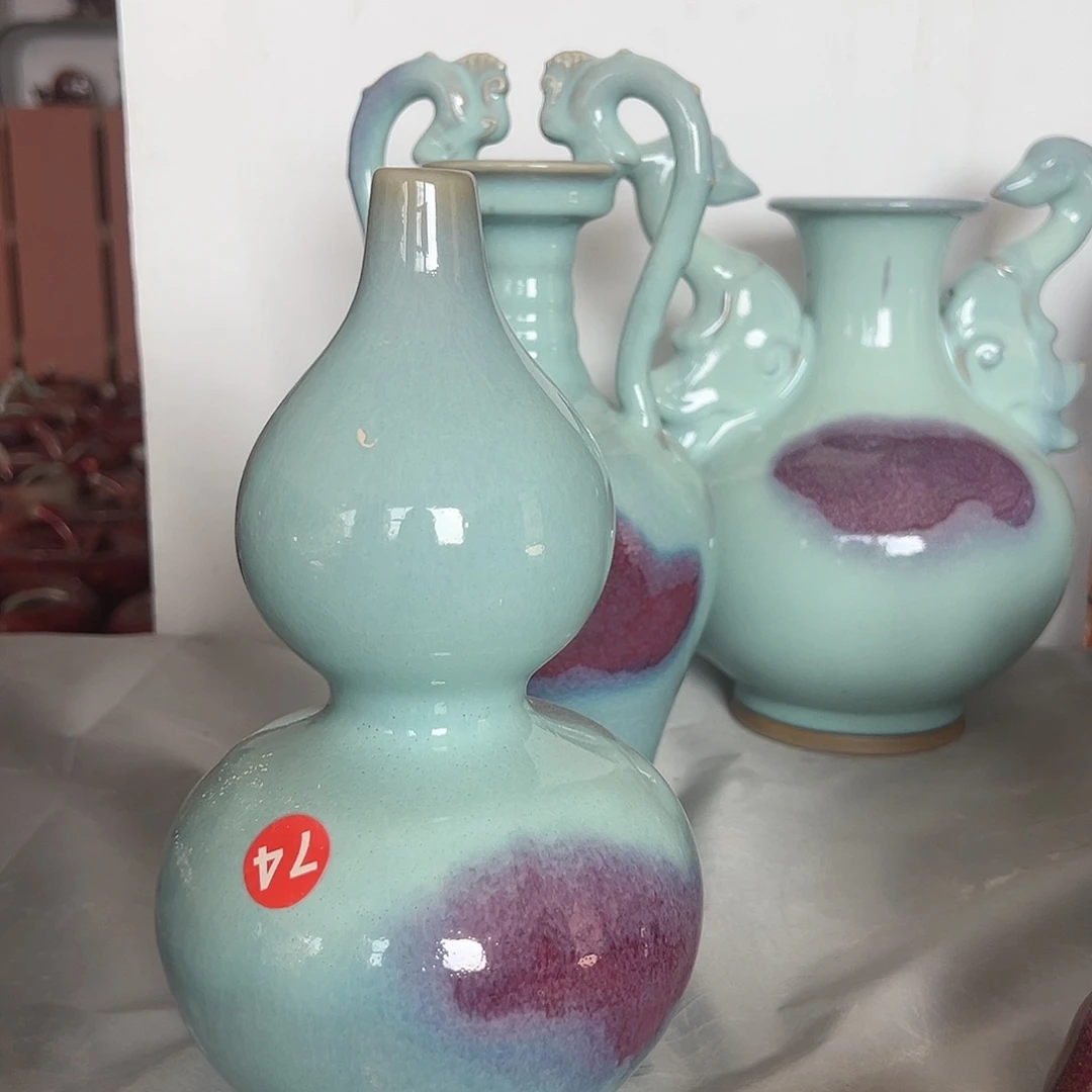 摆件郑家钧窑摆件微瑕