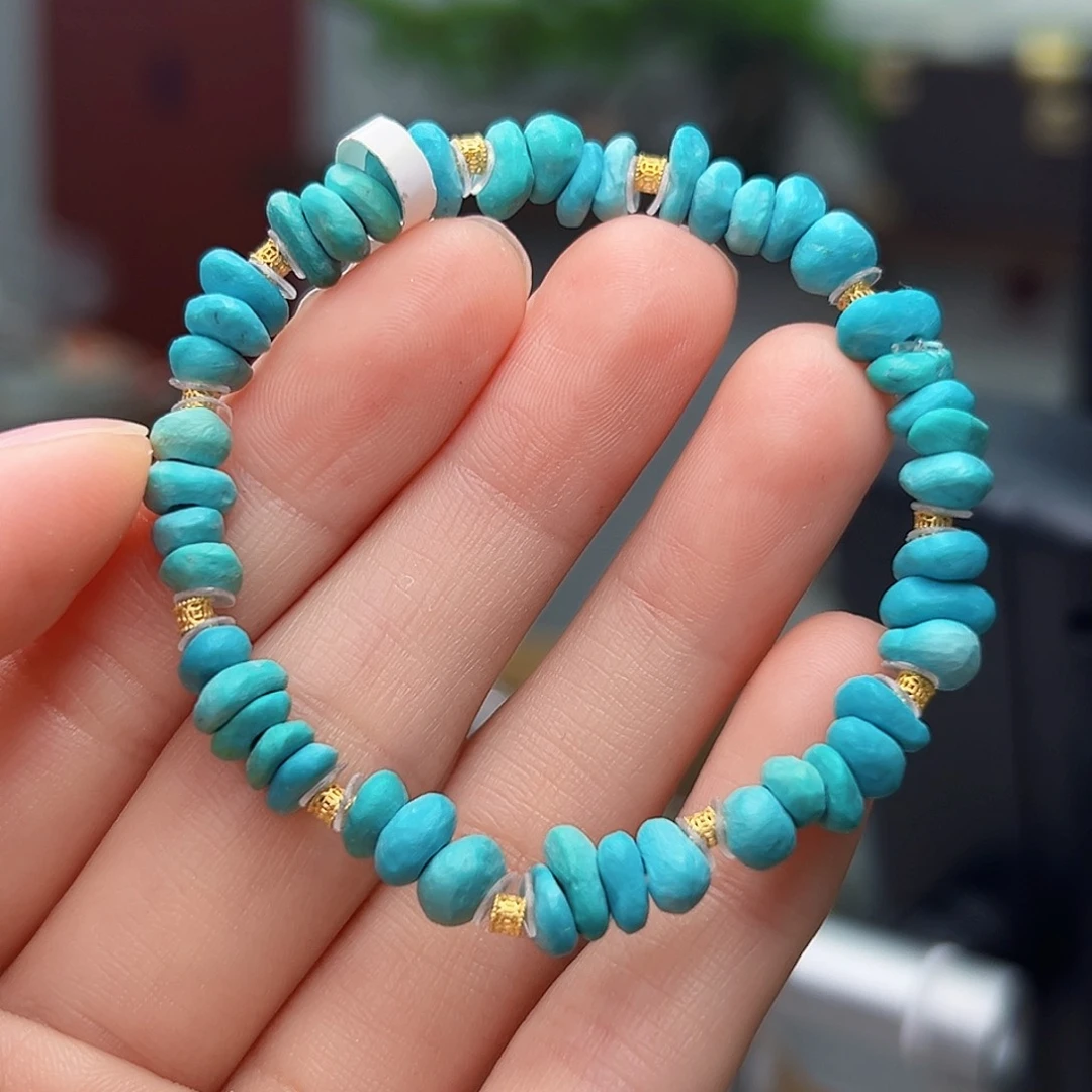 绿松石珠宝奇石18K金镶嵌