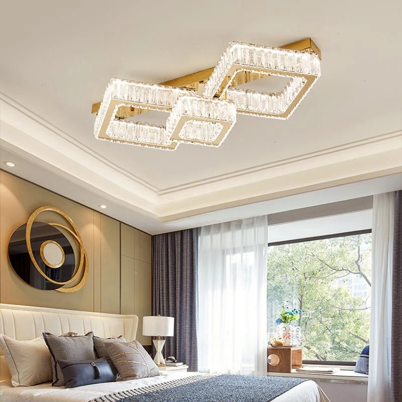 客厅主灯吸顶水晶灯现代轻奢2025新款客厅灯现代豪华大气卧室灯具