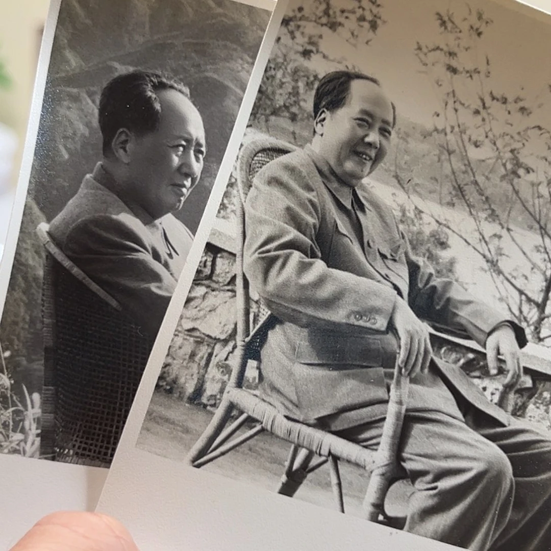 F***火毛爷爷照片 2幅 实木7寸木框