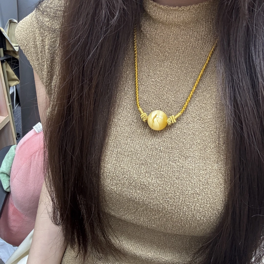 20.8mm 小妖珠宝天然原矿琥珀蜜蜡