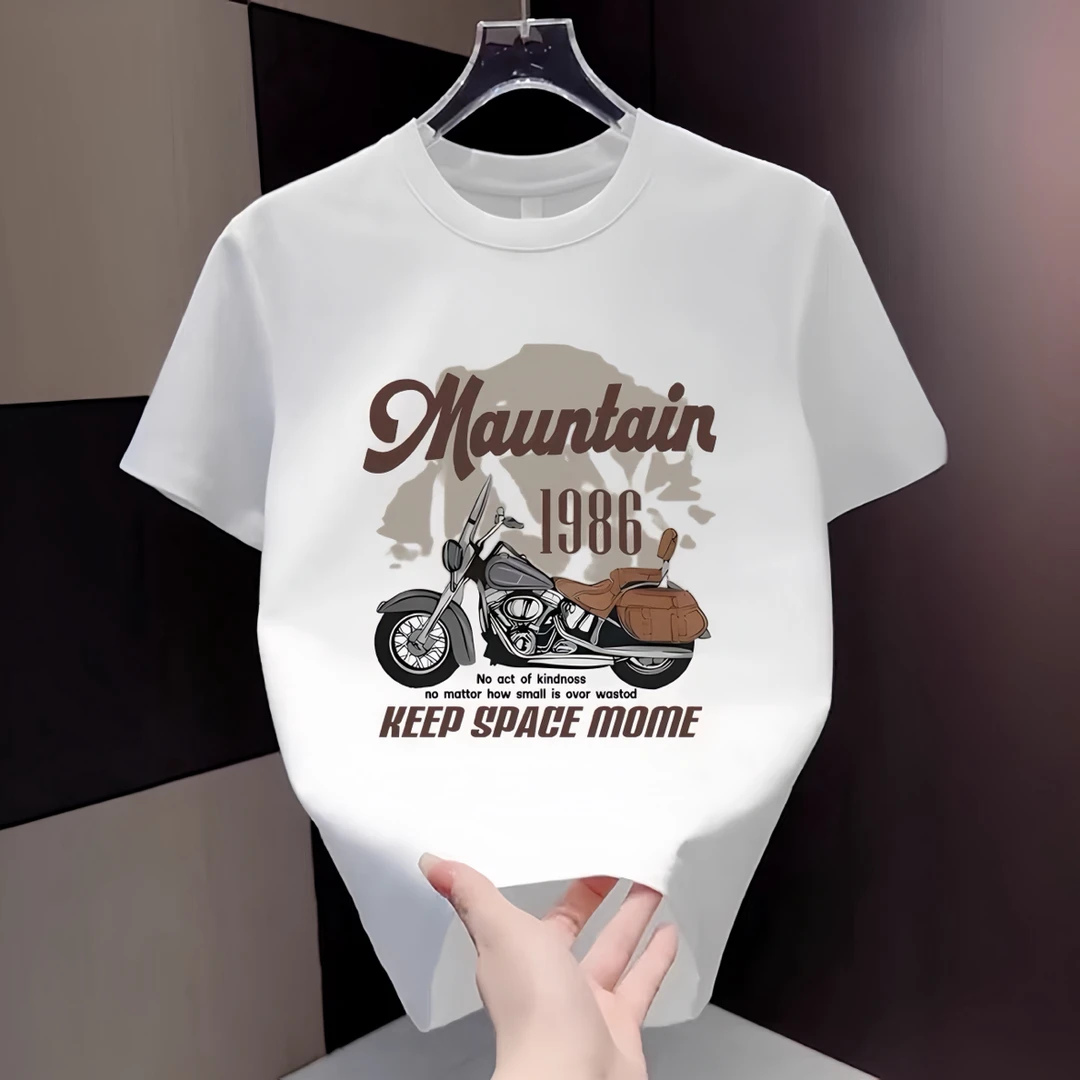 时尚美式痞帅短袖T恤青年男女款夏季ins潮牌街头宽松圆领上衣chic