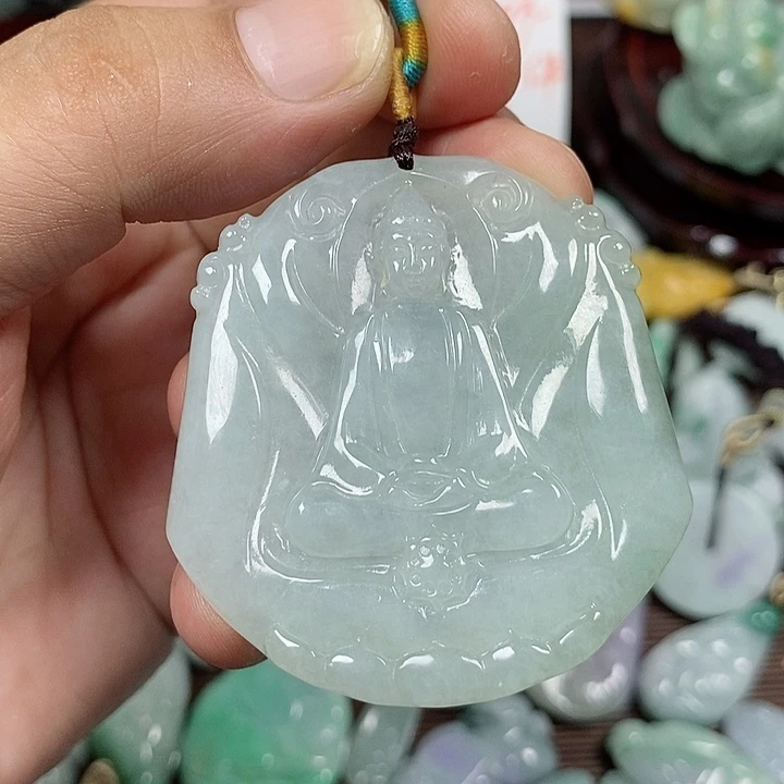翡翠未镶嵌颈饰天然翡翠玉A货配证书