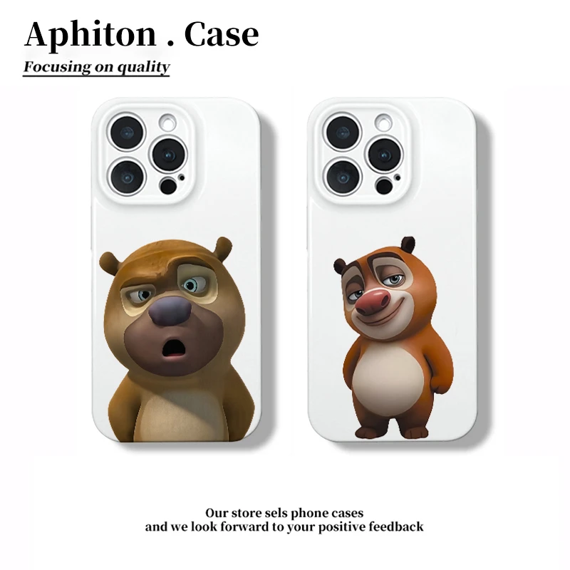 奥菲顿搞怪熊大熊二适用苹果16PRO菲林手机壳华为vivoppo小米15套