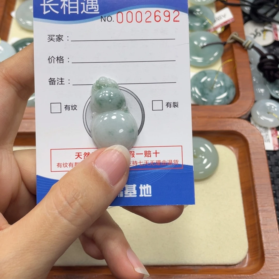 翡翠颈饰未镶嵌翡翠吊坠x 2692