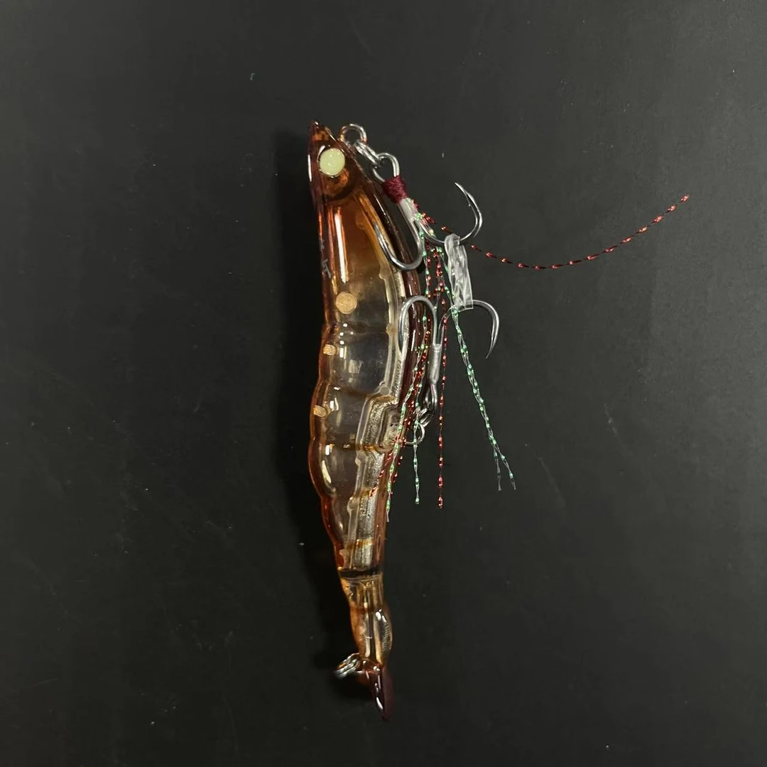 蓝旗鱼王道蹦虾-自摆虾型路亚饵王道沉水铅笔假饵翘嘴海鲈假饵