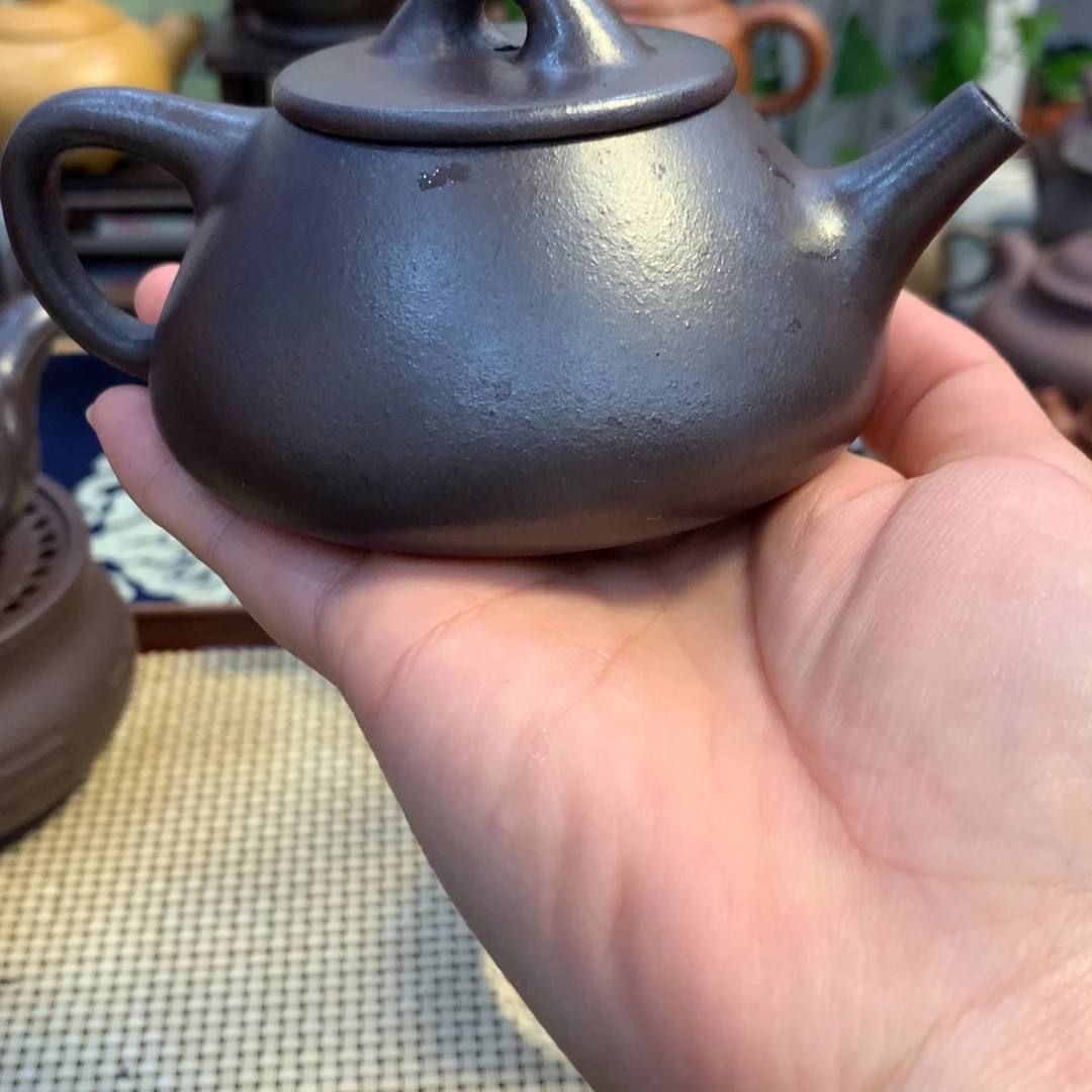 明***少茶壶紫砂宜兴原矿石红150cc