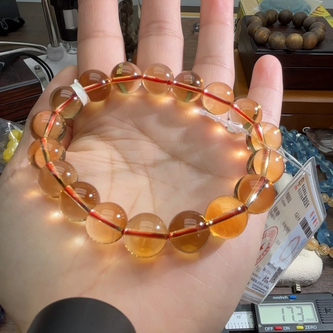 未镶嵌手链水晶暴力黄11.8