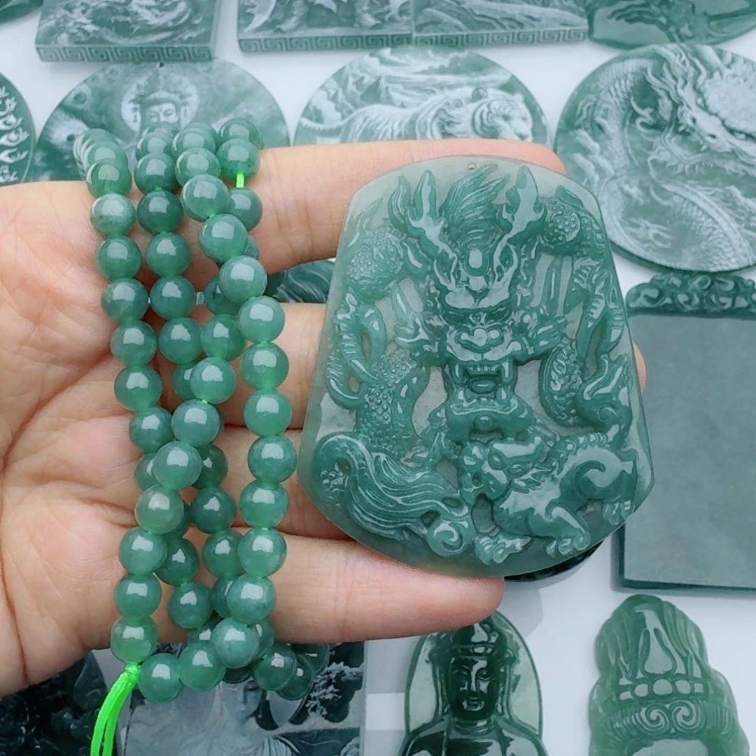 翡翠未镶嵌颈饰多样性发货天然A货翡翠