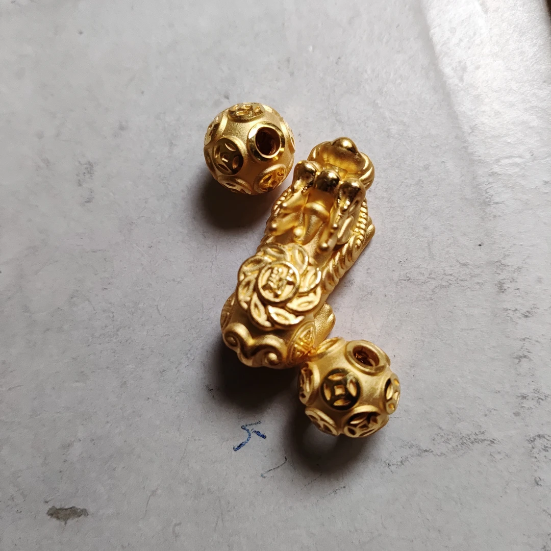 金元宝足金999貔貅珠子首饰