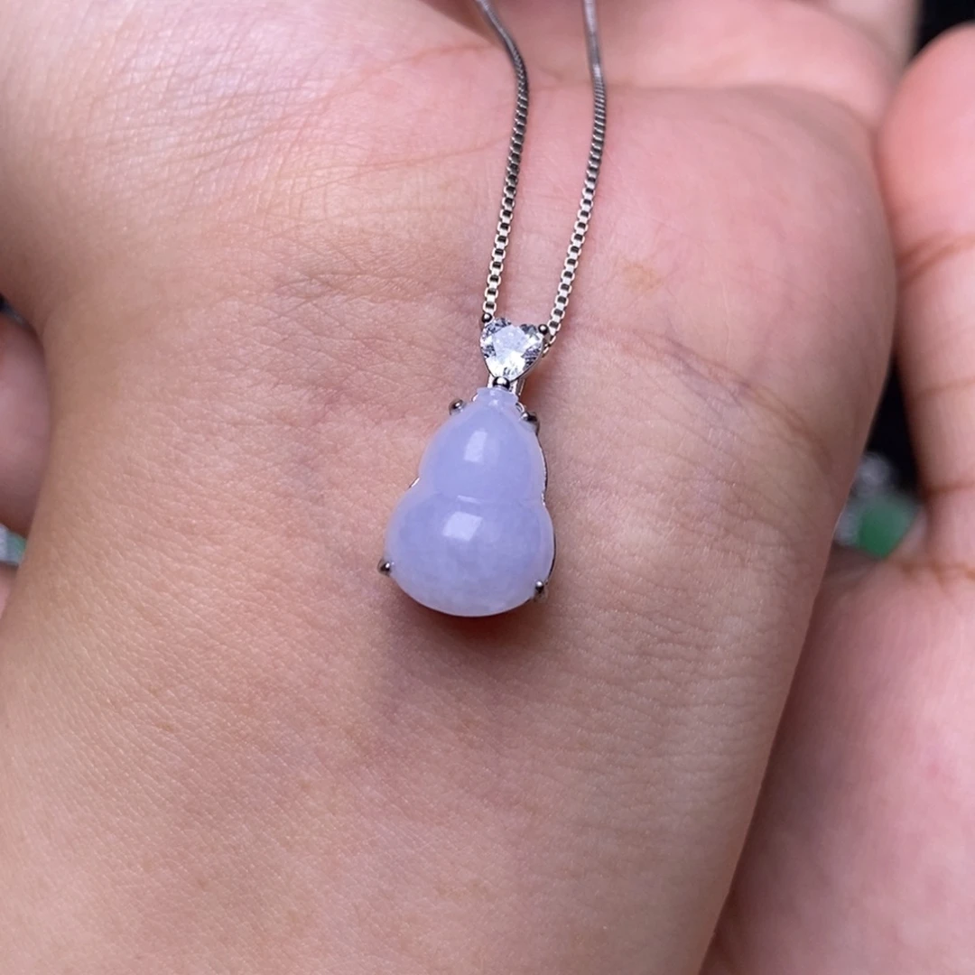 翡翠银S925镶嵌吊坠(赠链)