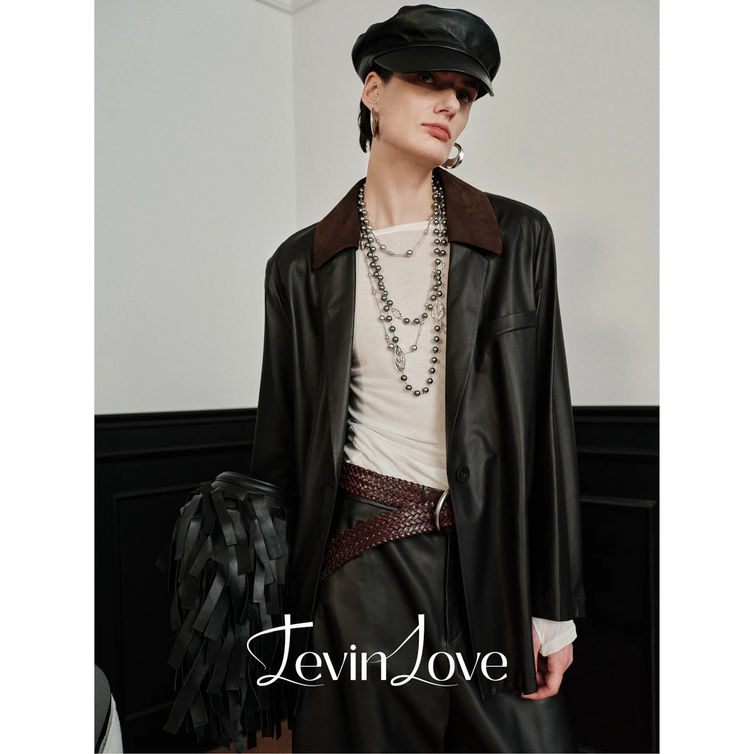 LEVIN LOVE 设计师款潮流皮衣 L025AWY25103
