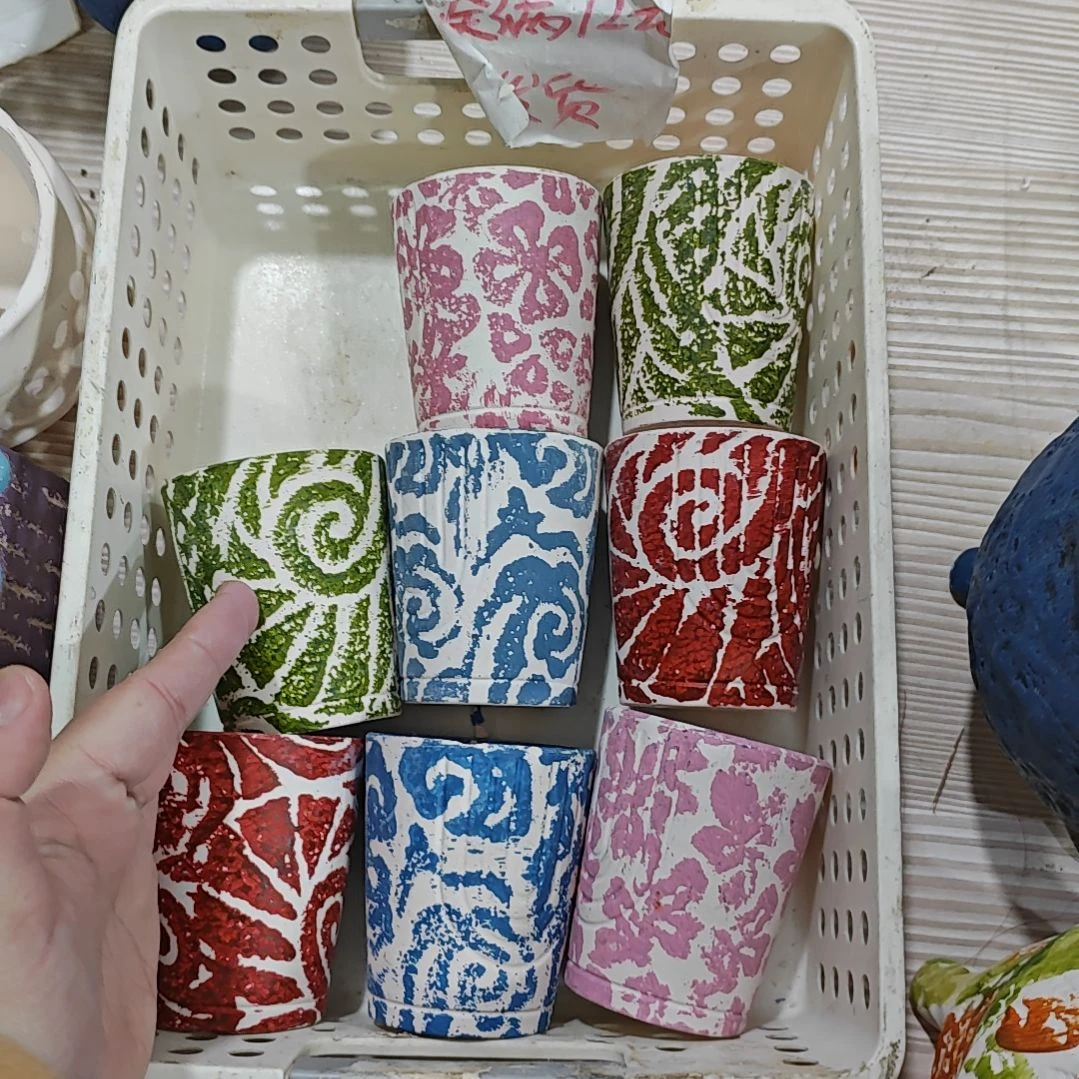 红陶吸水透气的白陶花盆凑满12发货