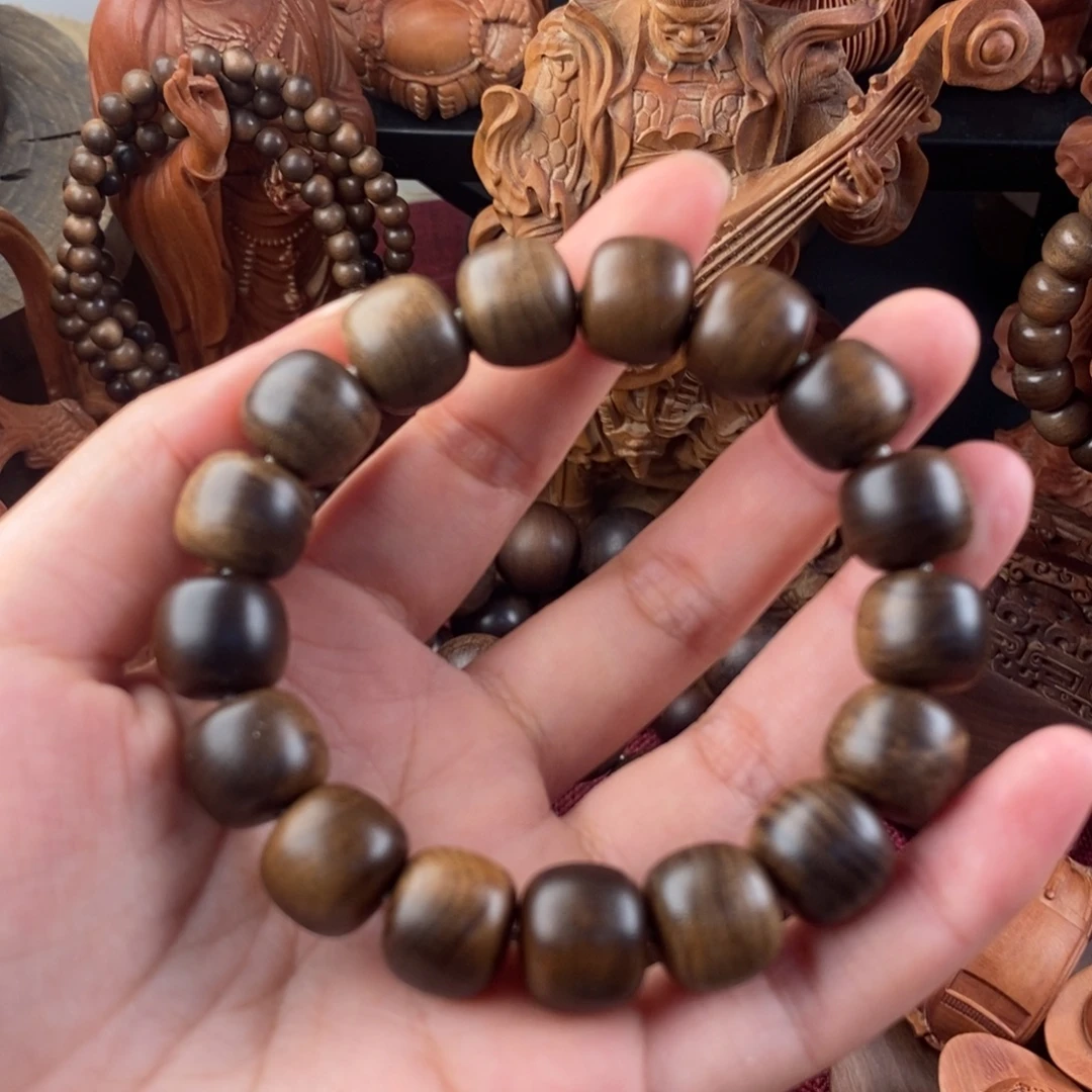 点***止檀香木手串/手链微瑕老山檀13×14奶香
