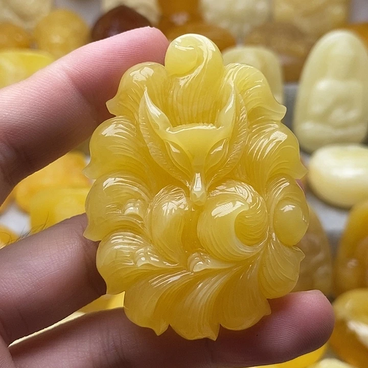 琥珀颈饰未镶嵌琥珀蜜蜡吊坠