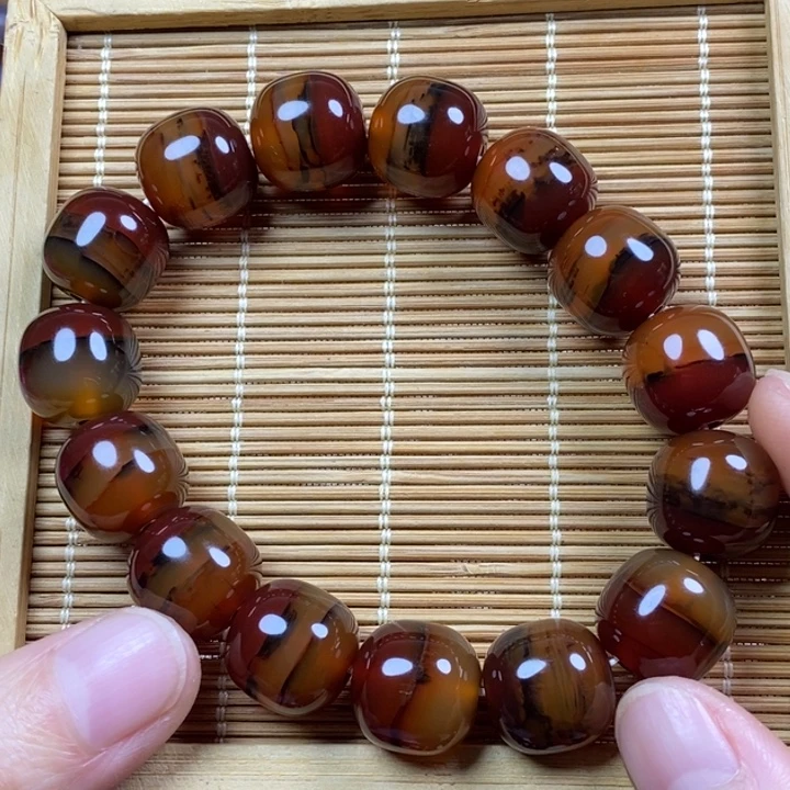 骑***噜玛瑙/玉髓未镶嵌手链