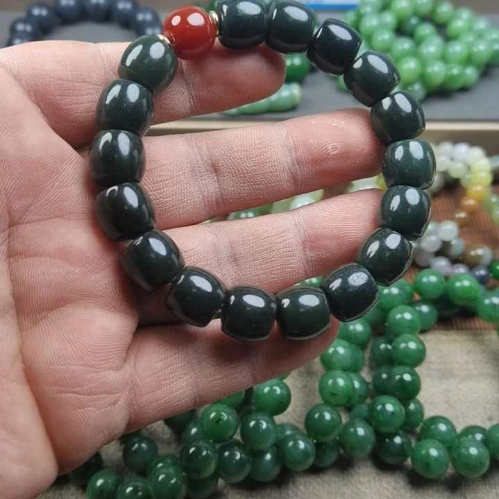 和田玉未镶嵌手链