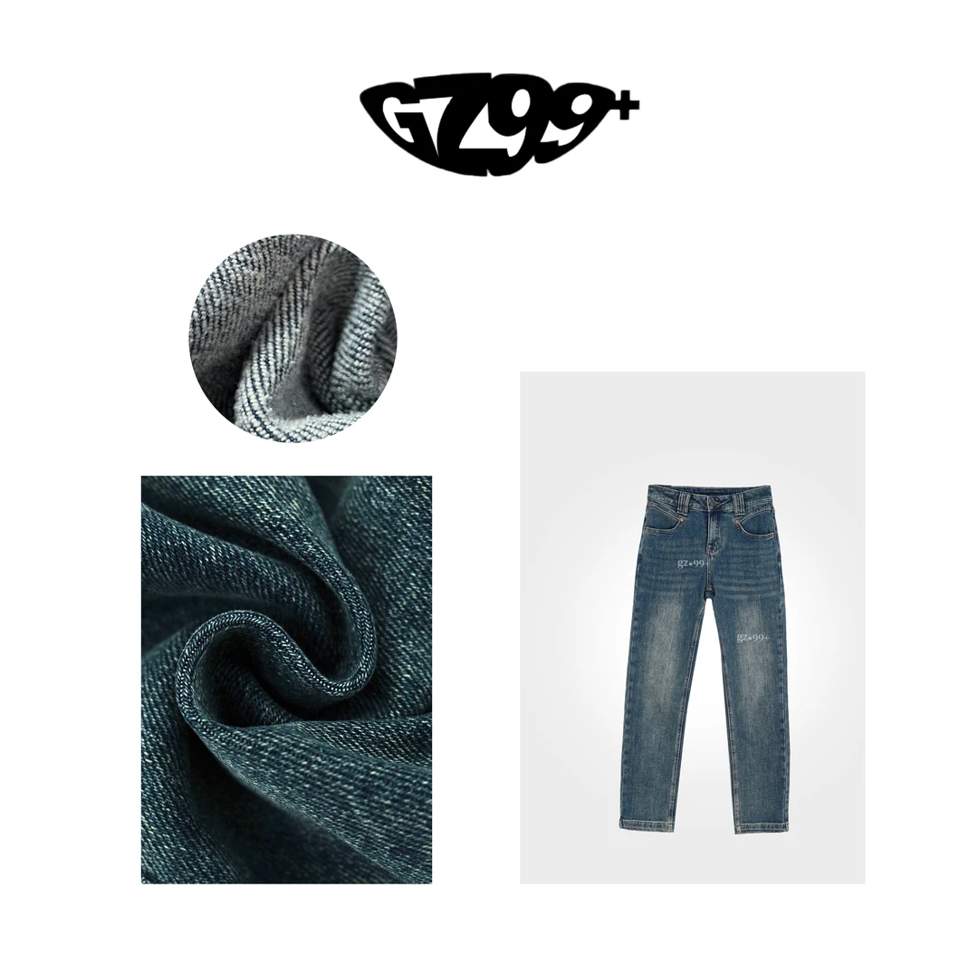 gz·99+【释义慰力】冬季新款加厚抓毛小直筒筷子弹力牛仔裤-K5589