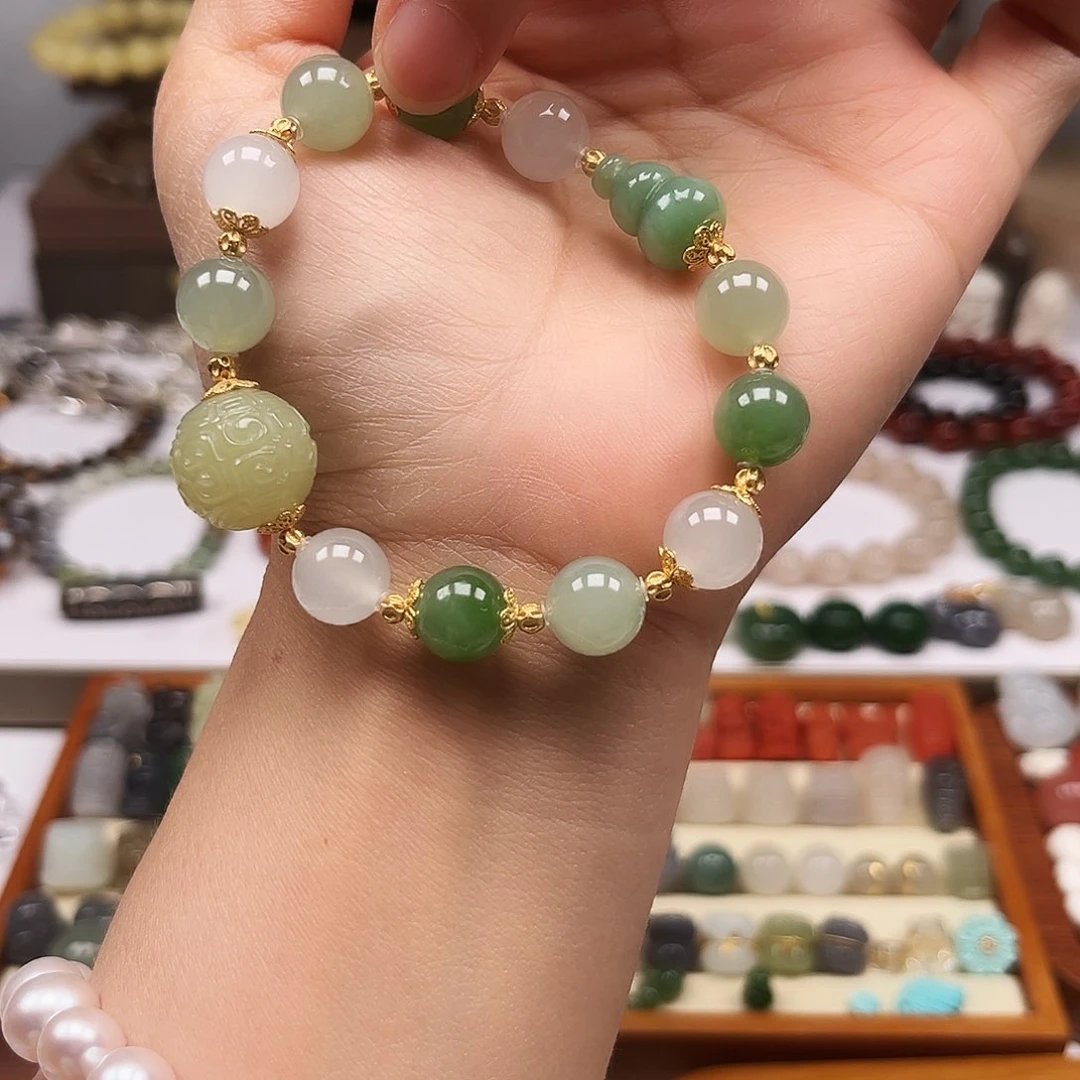 手链未镶嵌和田玉单圈手串