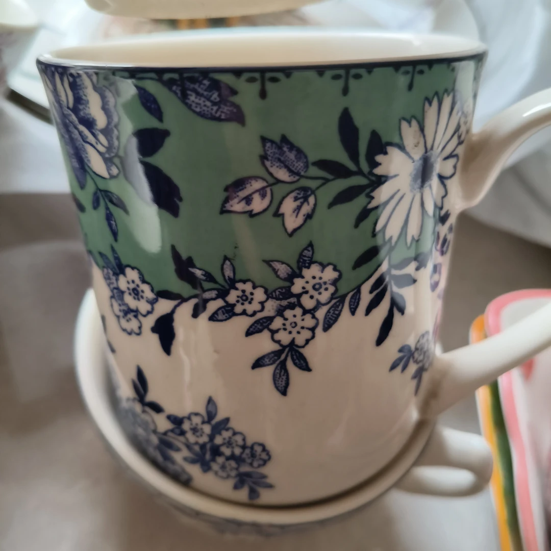 德文郡青花杯，绿色！