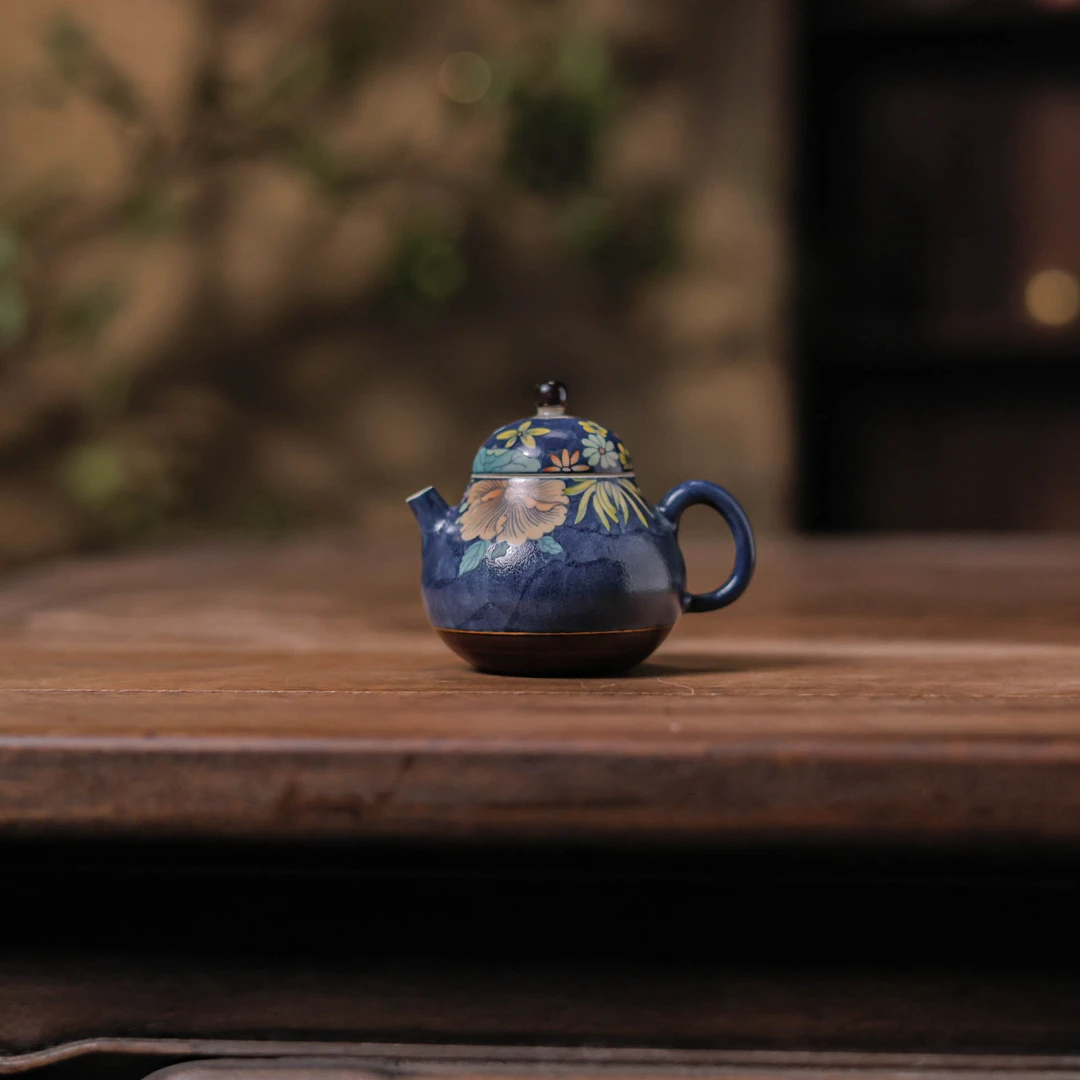 阿茶 阿茶  万花短嘴梨壶（梵田里底款）（拙溪梵田S0295）