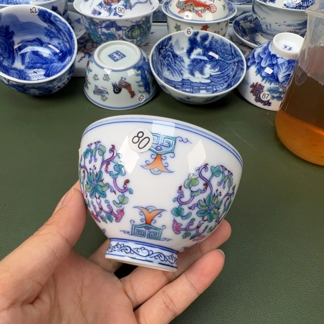 陶瓷景德镇纯手工纯手绘茶具木木80
