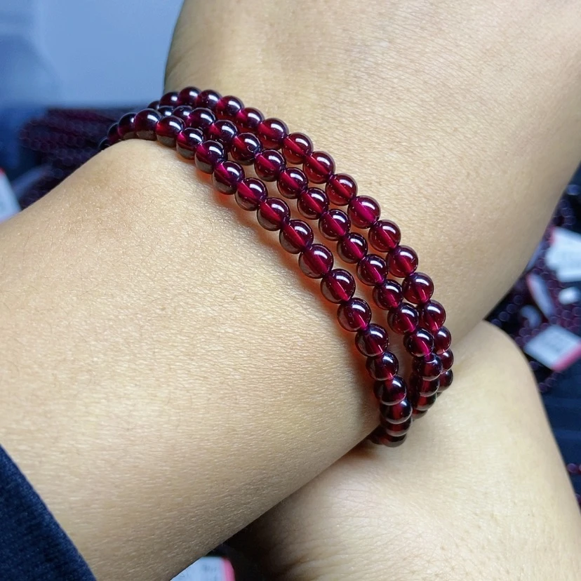 【闪购商品】石榴石手链未镶嵌4.8毫米