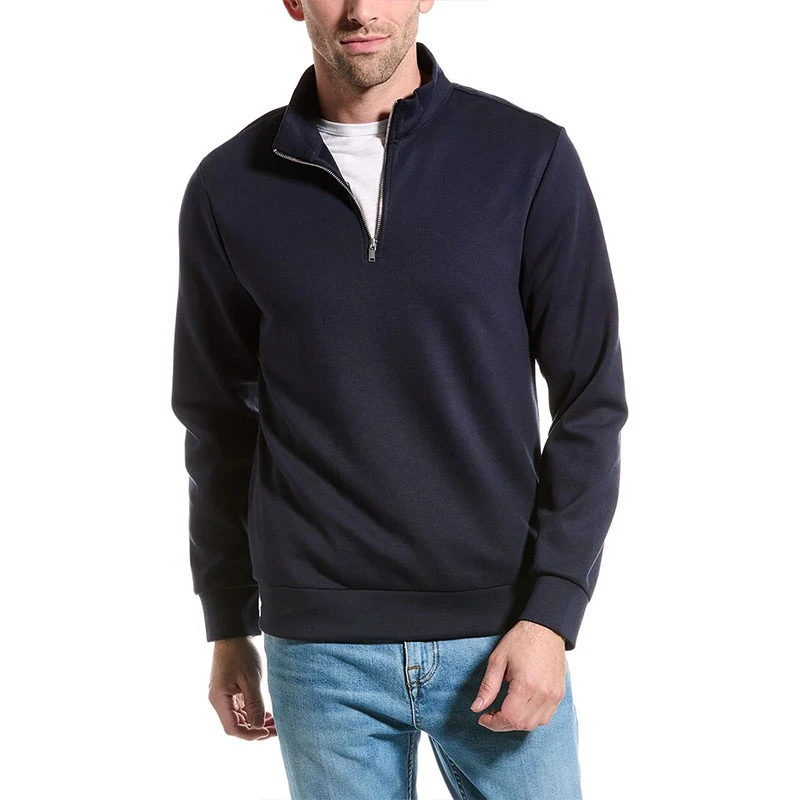 高尔夫速干卫衣男士春秋户外运动四面弹吸湿排汗透气半拉链套头衫