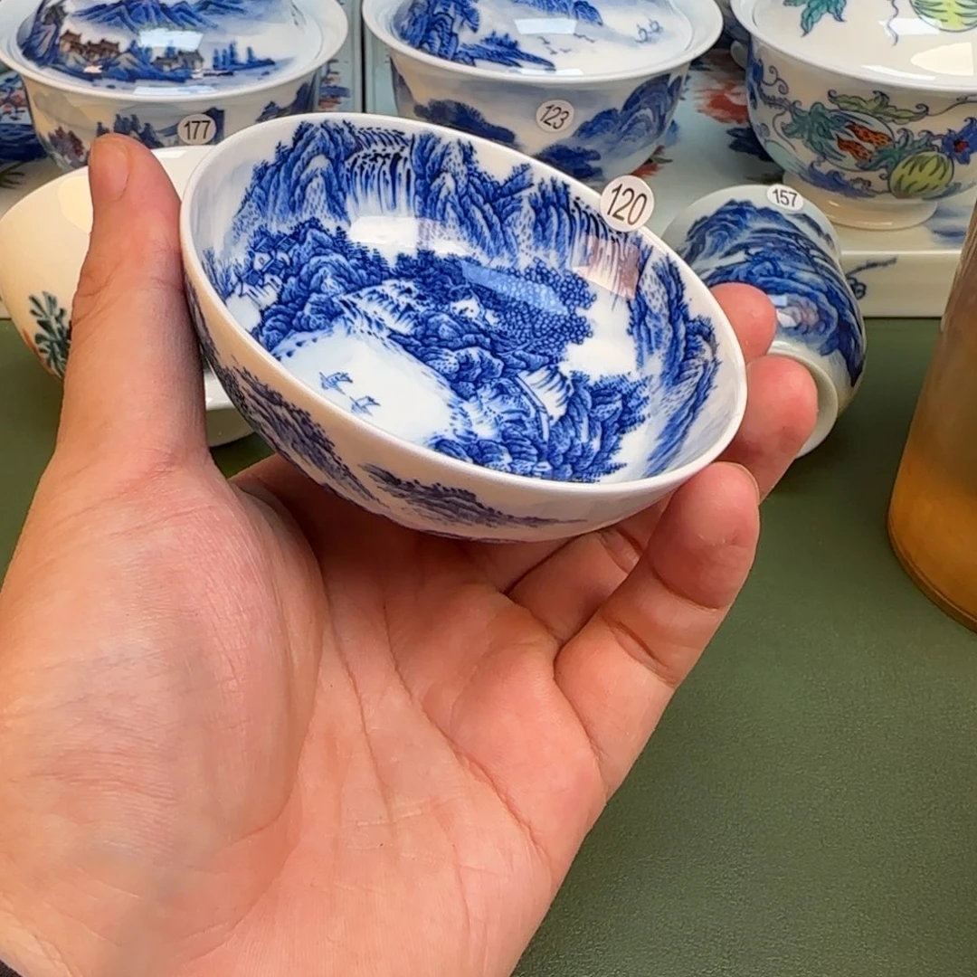 彦祖纯手工手绘茶具120
