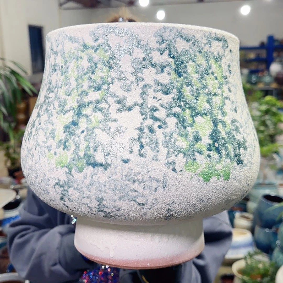 紫砂花盆高25口22