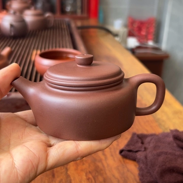 茶壶紫砂紫泥德中精工150cc