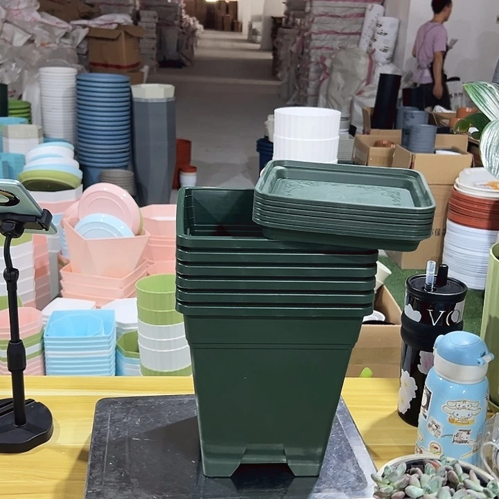 方盆20高22军绿带托6只