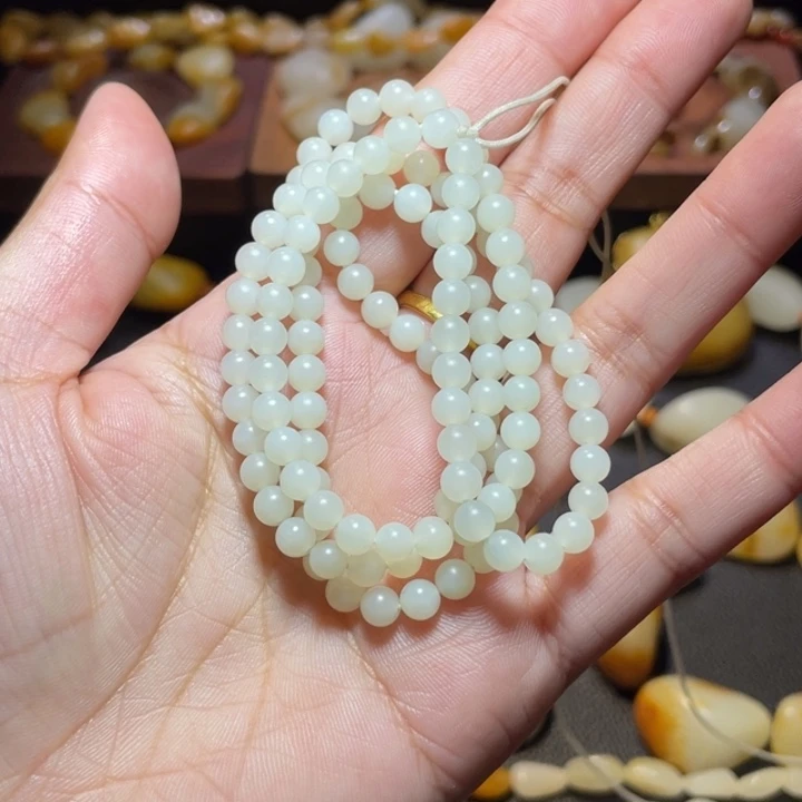 和田玉未镶嵌手链