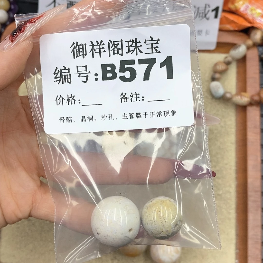 硅化珊瑚（珊瑚玉）颈饰未镶嵌米*木