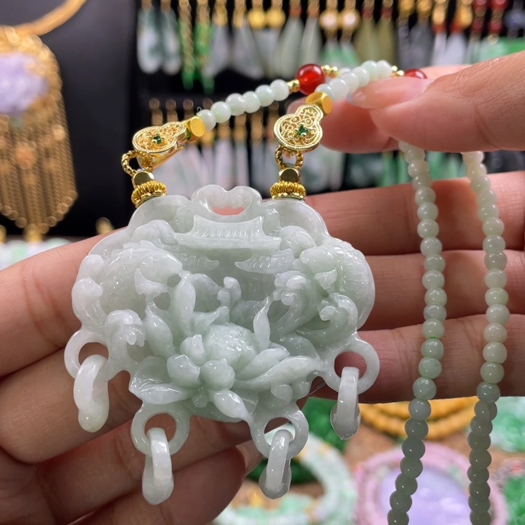 颈饰未镶嵌翡翠代编织