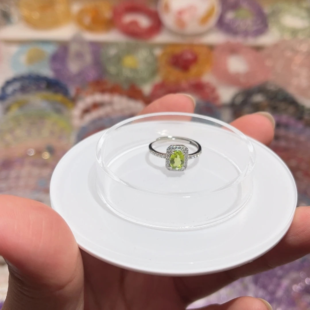 水晶手链未镶嵌橄榄石戒指