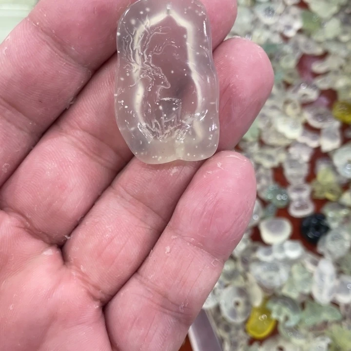 蛇纹石玉合金颈饰