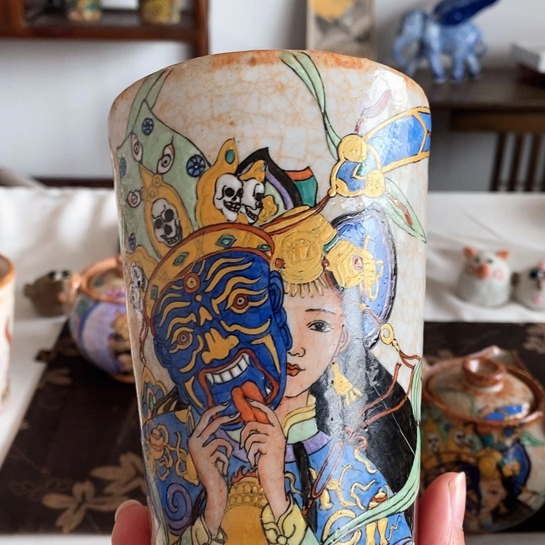 手工手绘扎吉拉姆茶杯