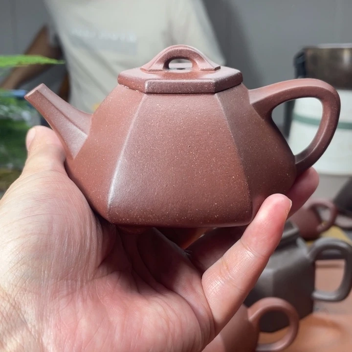 紫砂茶壶原矿无添加手磨料底槽清六方子冶