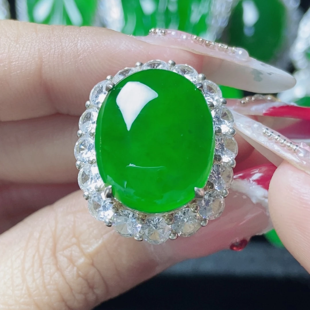 翡翠银S925镶嵌颈饰