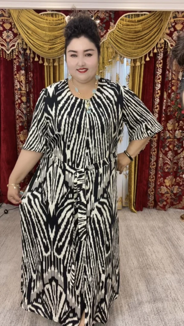 【仙狐妈女装高订】显瘦气质时尚休闲女士夏季新款艾特莱斯连衣裙