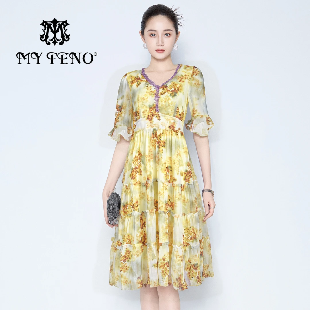 【小熊专属】马天奴名媛风显瘦气质时尚夏季宽松连衣裙VHSB28DRX0