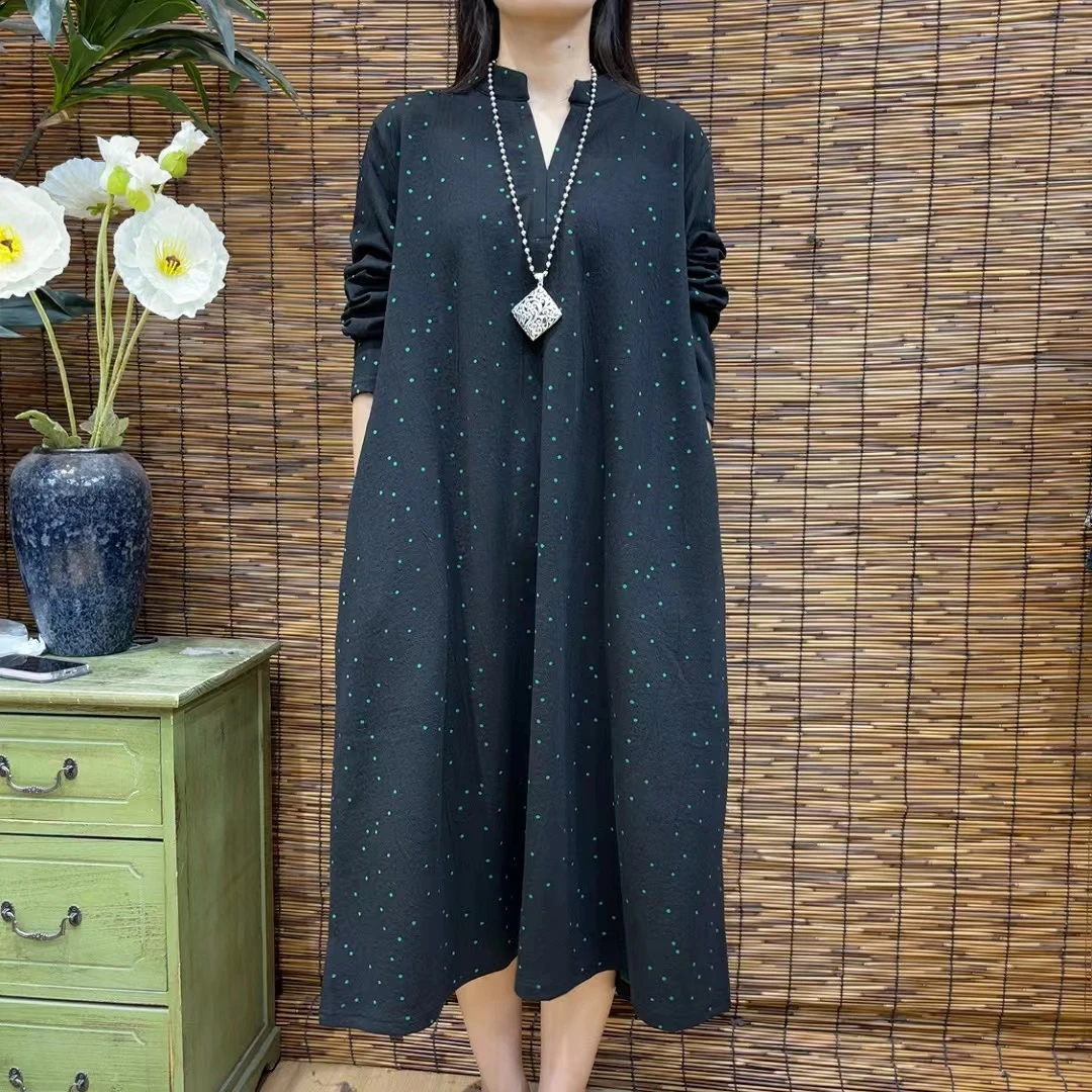 6663新款秋季洋气减龄优雅气质显瘦连衣裙QZ