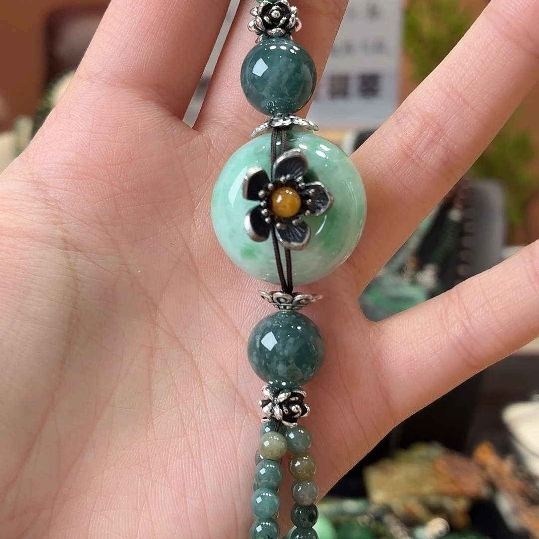 翡翠未镶嵌耳饰手串